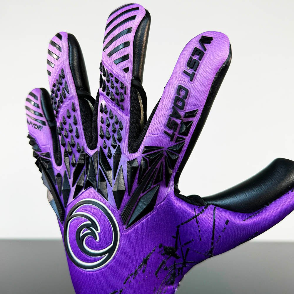 Purple and gold football gloves online